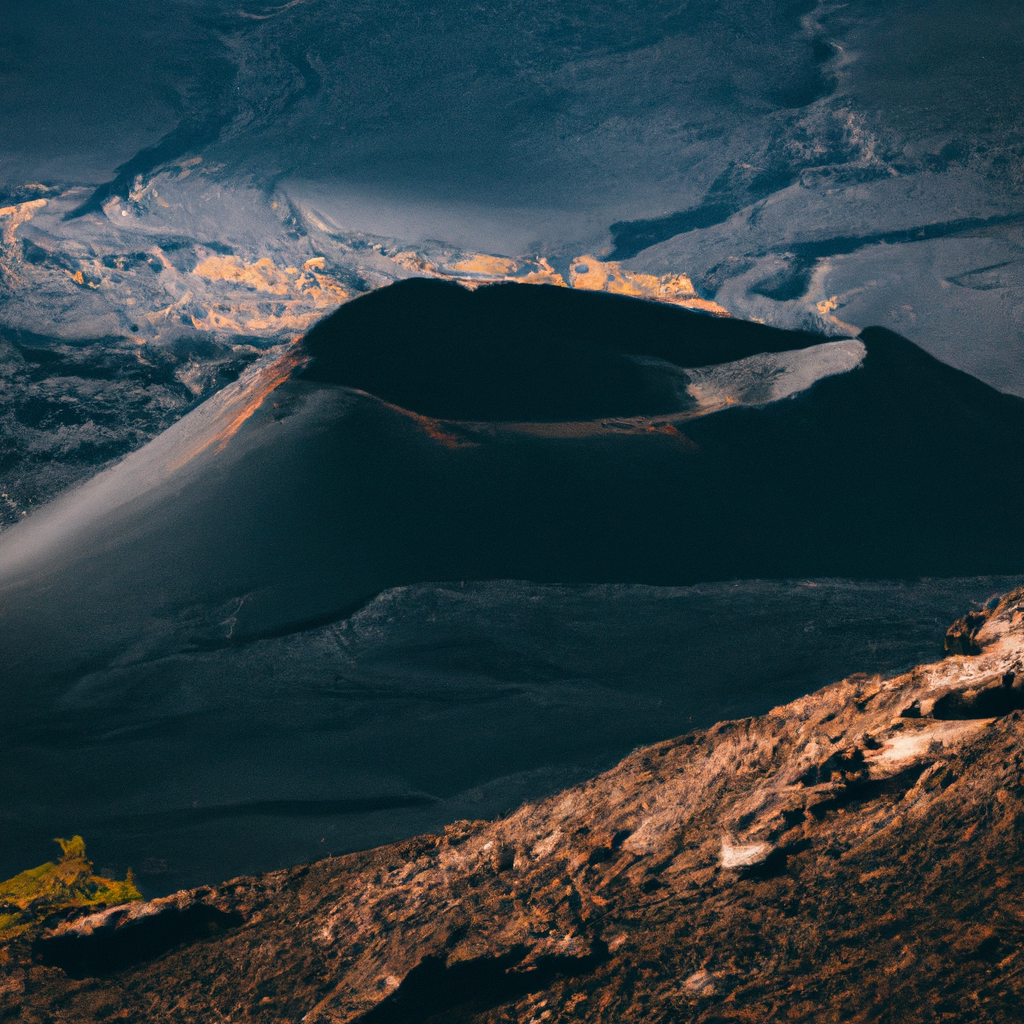 Paysage minimal du volcan à La Réunion avec textures de lave